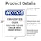 Signmission Employees Only Visitors Please OSHA Notice Sign, Vinyl Decal, 18in W x 24in L, 2PK OS-2PACK-NS-D-1824-V-12009 - alternate 4